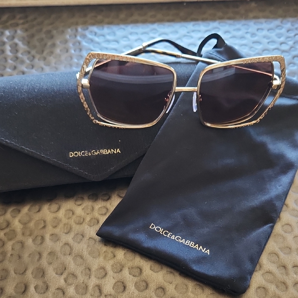 Dolce & Gabbana Women's Sunglasses - Black and Gold